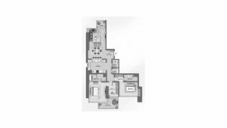 Apartment floor plan, 2 bedrooms in Anwa Aria No. 11007